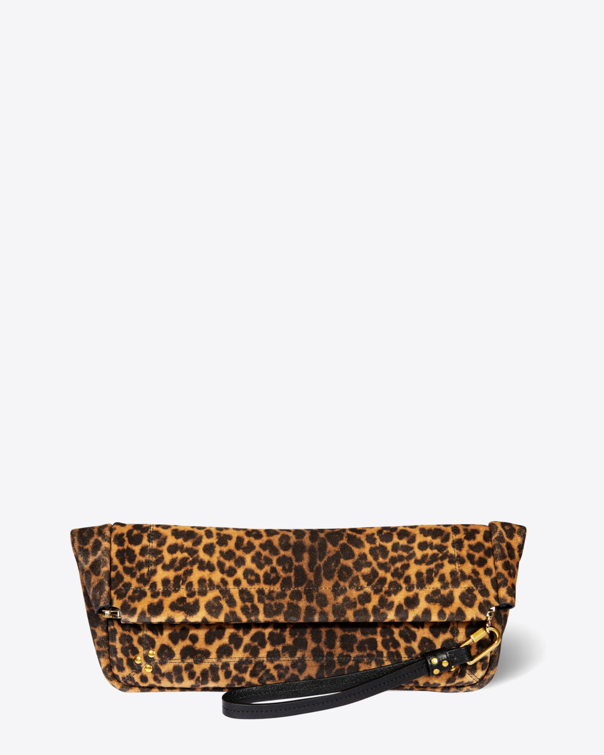 Jérôme Dreyfuss Accessoires Collection Clic Clac XL Soft Split Suede Léopard Chamois  