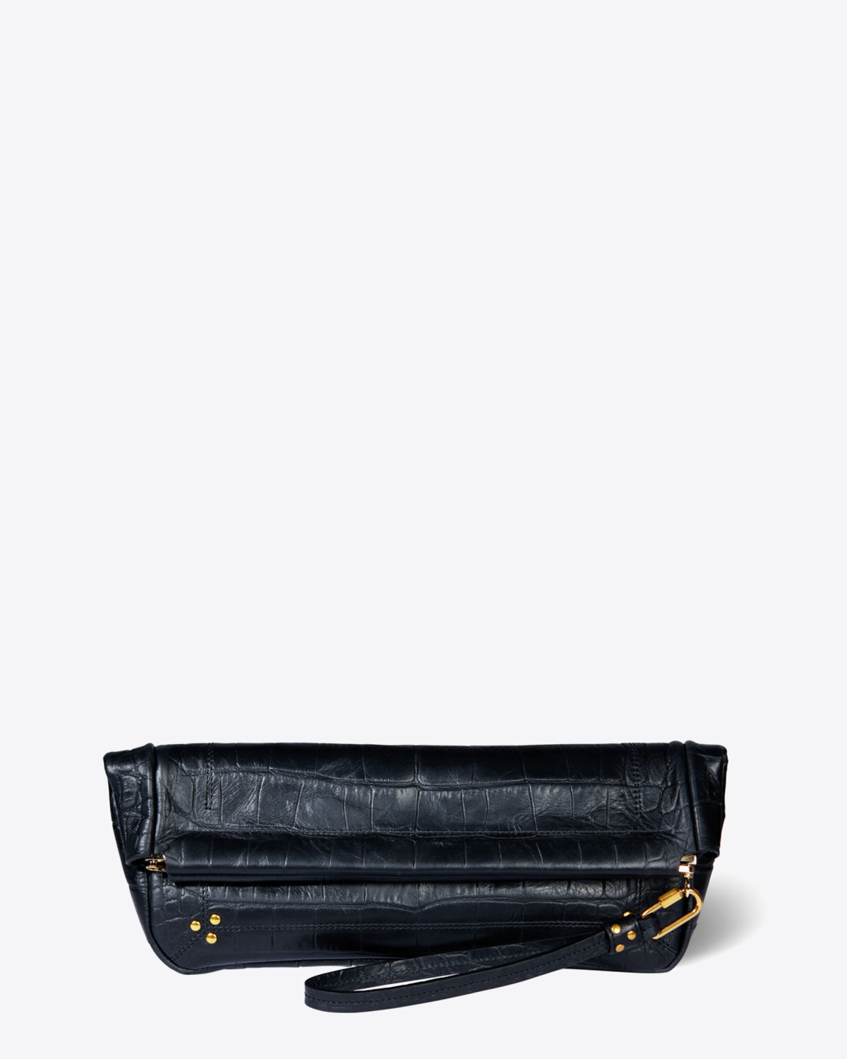 Jérôme Dreyfuss Accessoires Collection Clic Clac XL Soft Vachette Croco Noir  