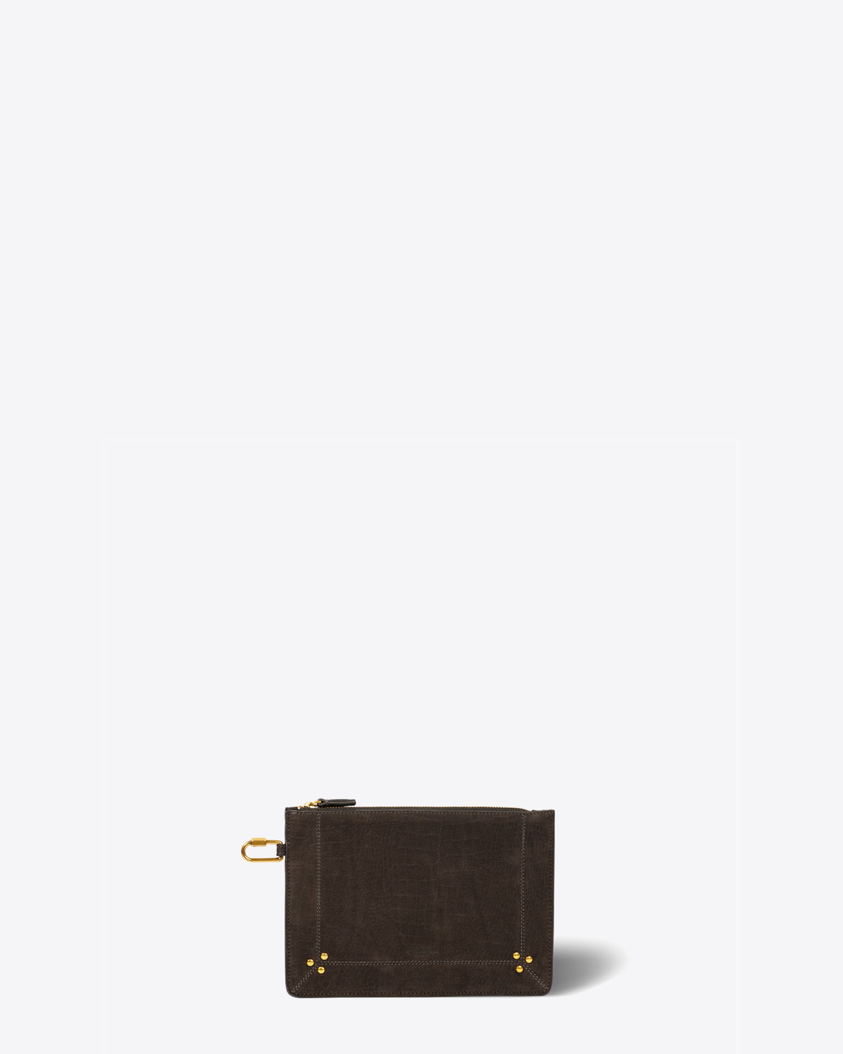Jérôme Dreyfuss Pochette Popoche M – Cuir Imprimé Croco Moka