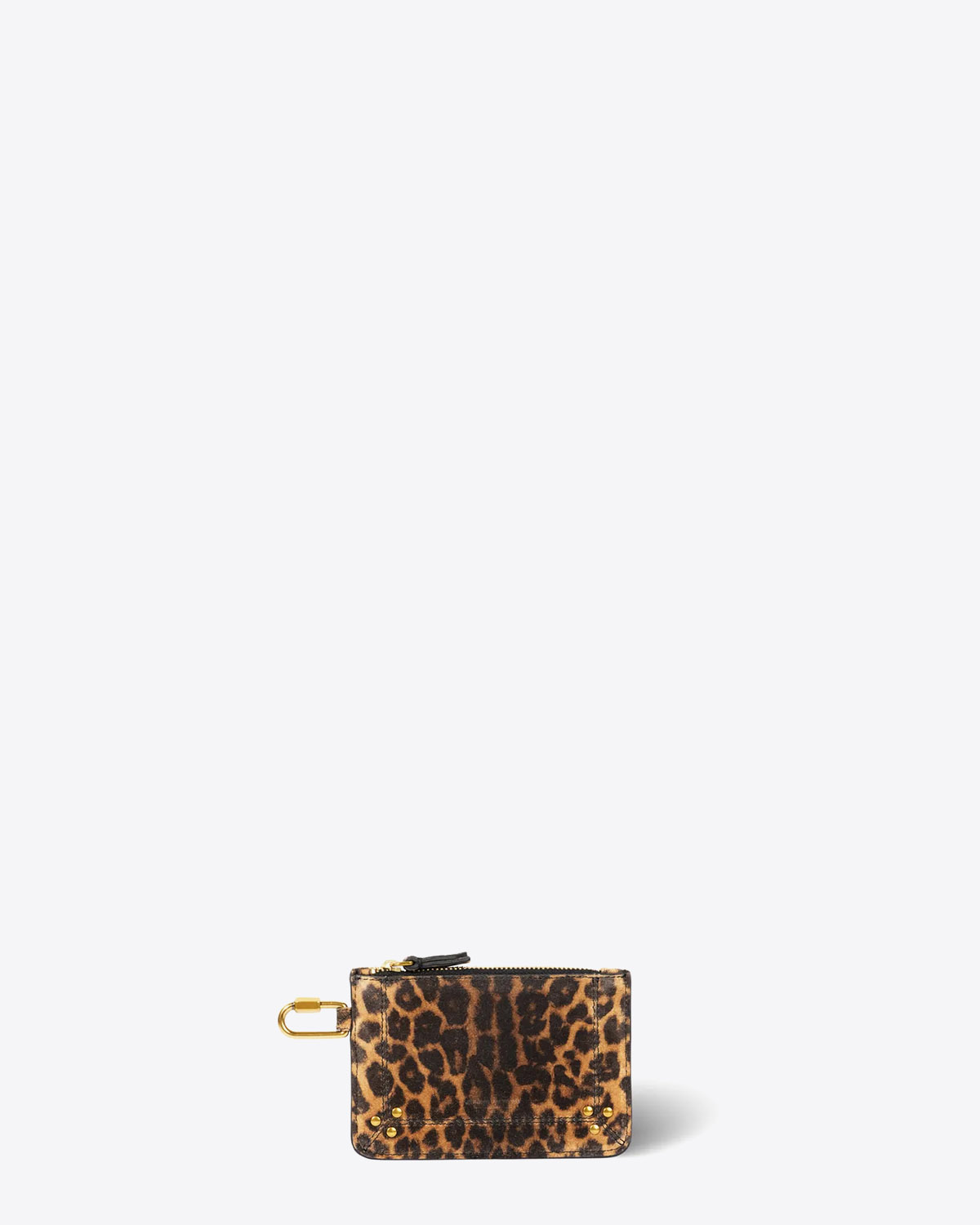 Jérôme Dreyfuss Pochette Popoche XS – Cuir Suédé Léopard Chamois