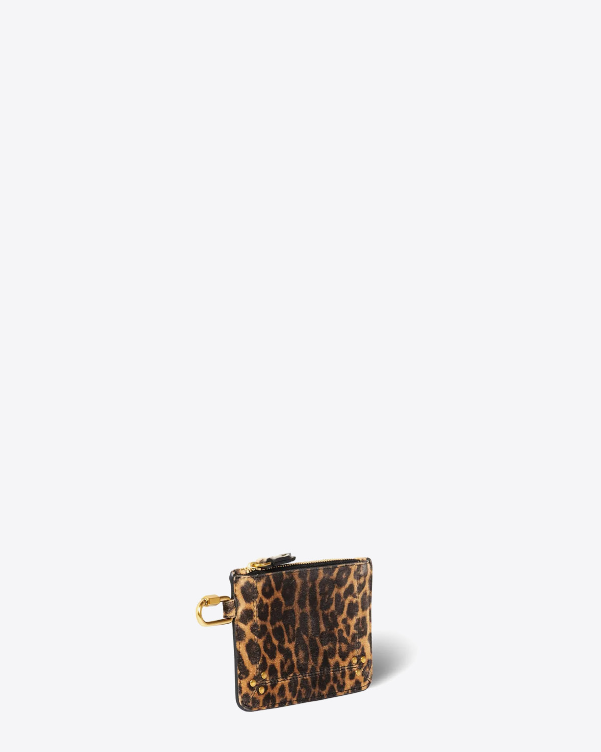 Jérôme Dreyfuss Pochette Popoche XS – Cuir Suédé Léopard Chamois