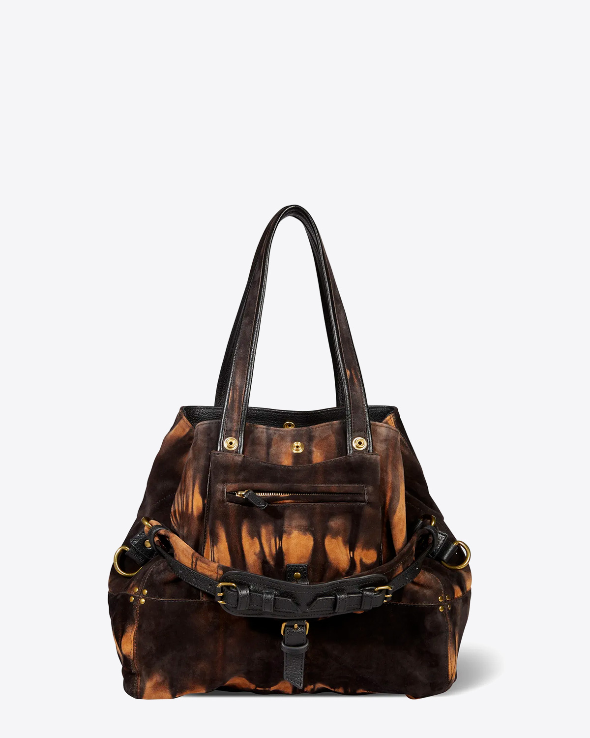 Jérôme Dreyfuss Sac Billy M – Cuir Suédé Tie Dye Corail