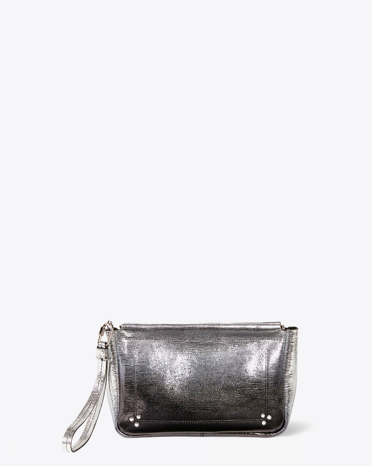 Jérôme Dreyfuss Pochette Clap L – Cuir Lamé Dégradé Noir