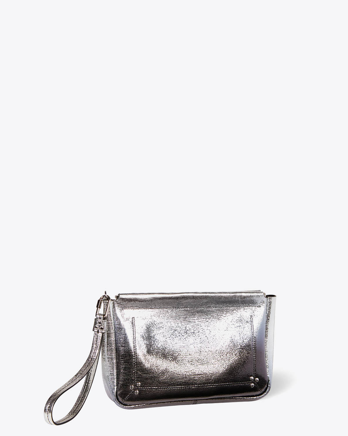 Jérôme Dreyfuss Pochette Clap L – Cuir Lamé Dégradé Noir