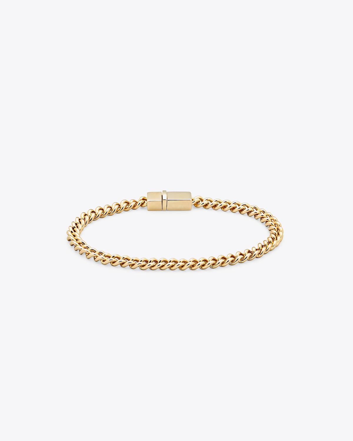 Tom Wood Rounded Curb Bracelet Thin - Gold  