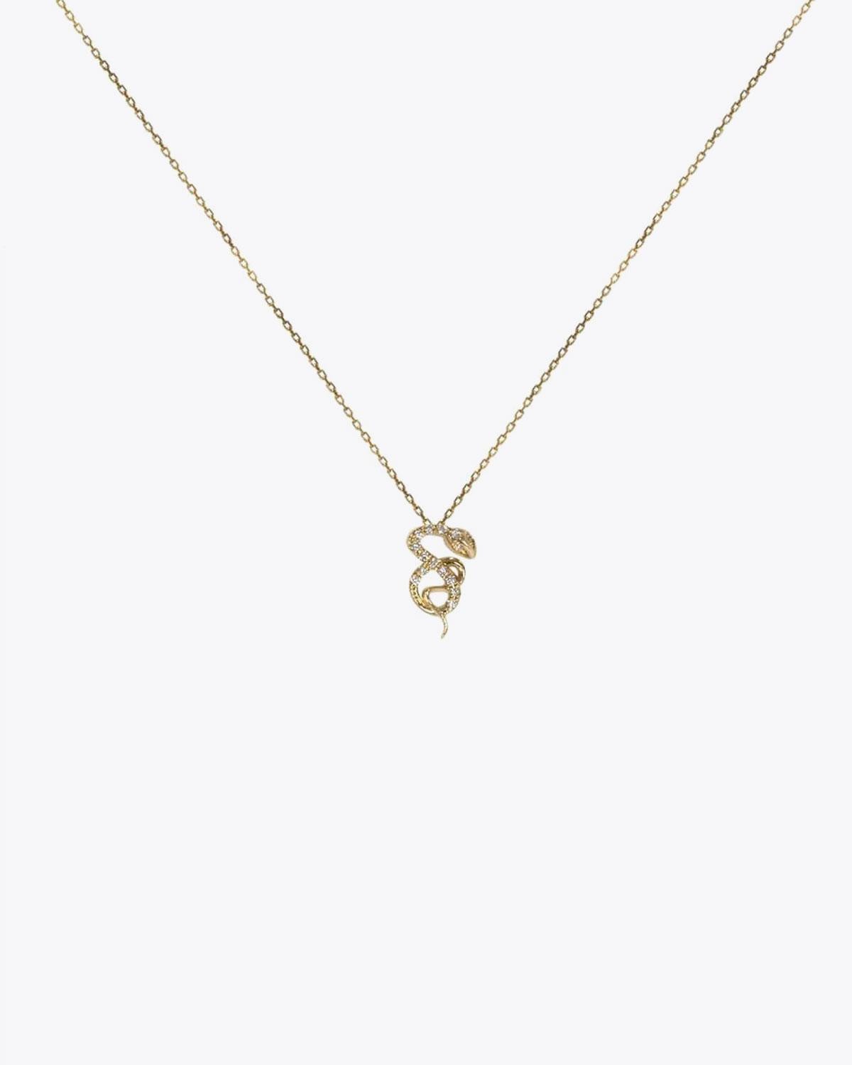 Feidt Collier Serpent - Or Jaune 18K et Diamants