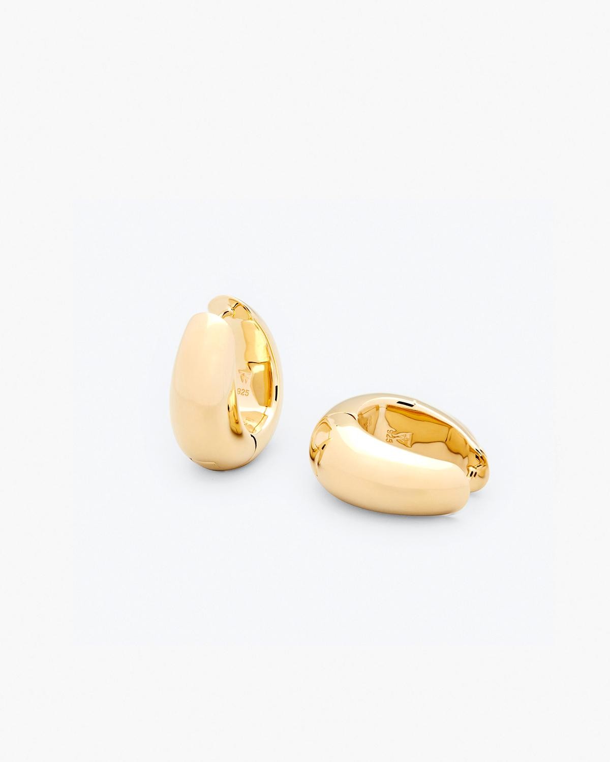 Tom Wood Ice Hoops Medium - Gold  