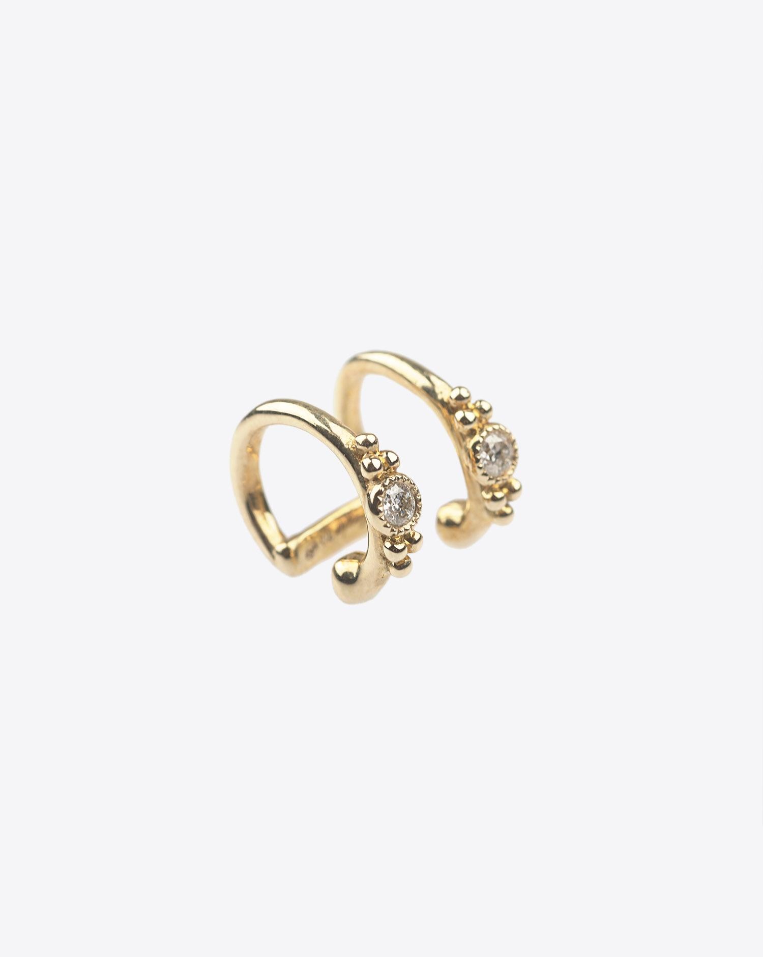 De Jaegher Earcuff Sunny Bubble – Or Jaune & Diamants