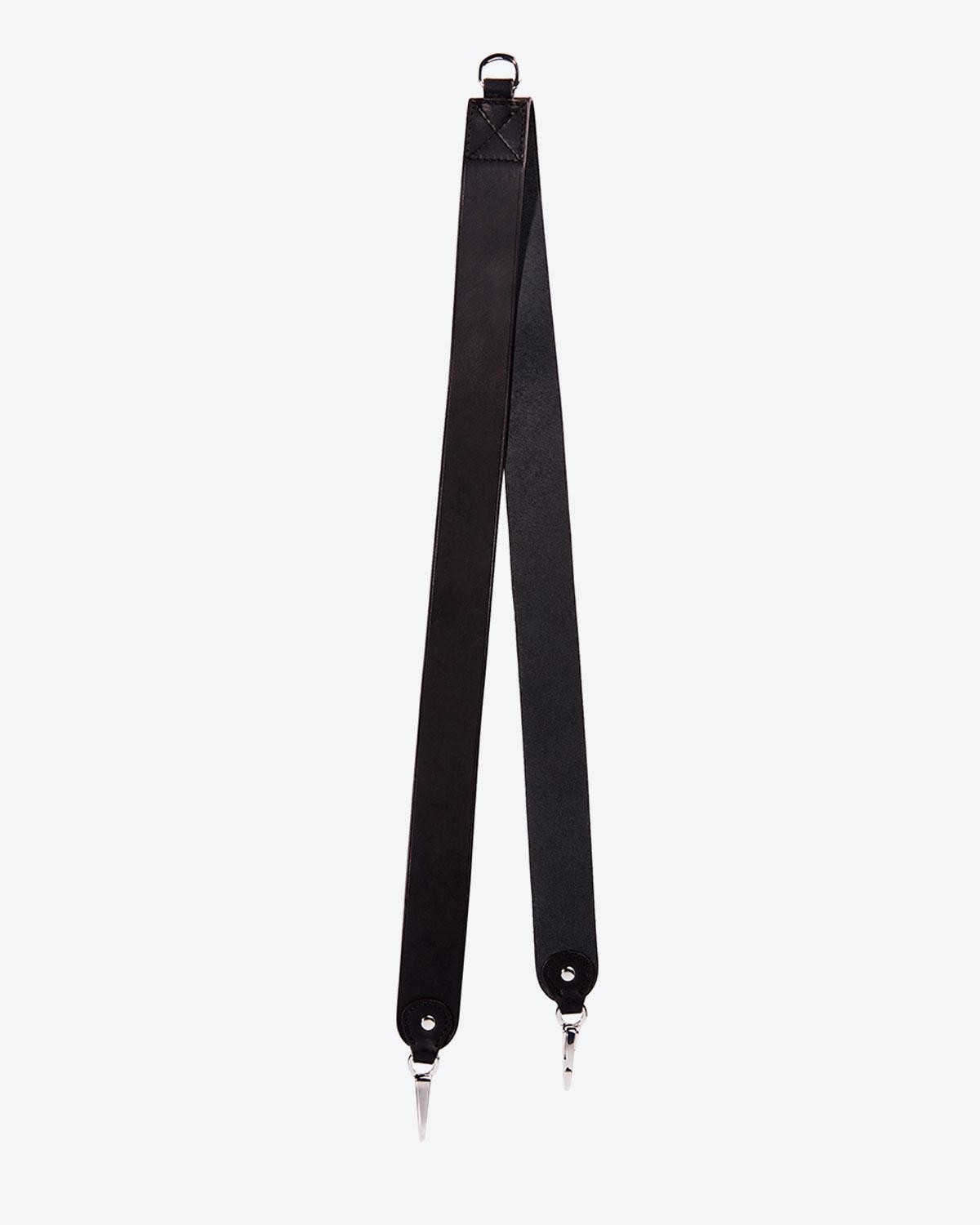 Jérôme Dreyfuss Bandoulière Simple – Cuir Vachette Noir Silver