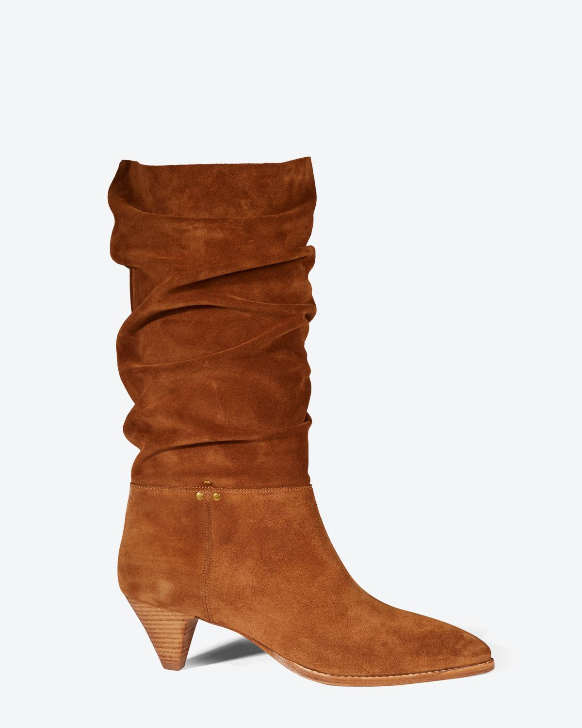 Jérôme Dreyfuss Chaussures Bottes Sabrina 50 Split Suede Tabac