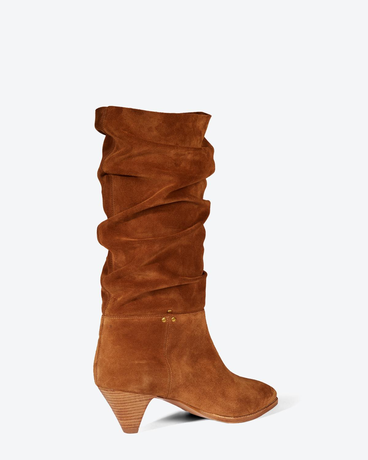 Jérôme Dreyfuss Chaussures Bottes Sabrina 50 Split Suede Tabac