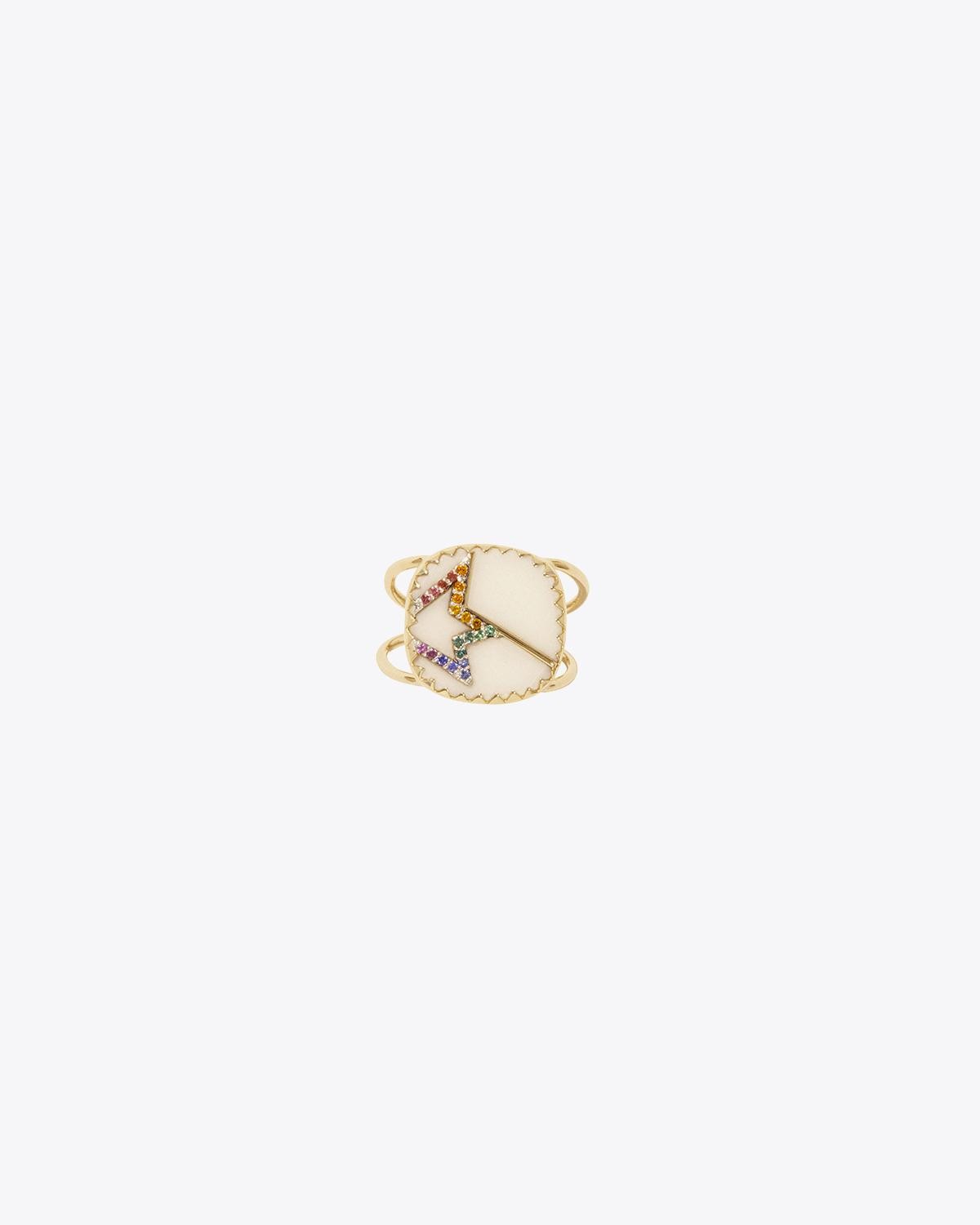 Pascale Monvoisin Bague Varda N°2 – Blanc Rainbow
