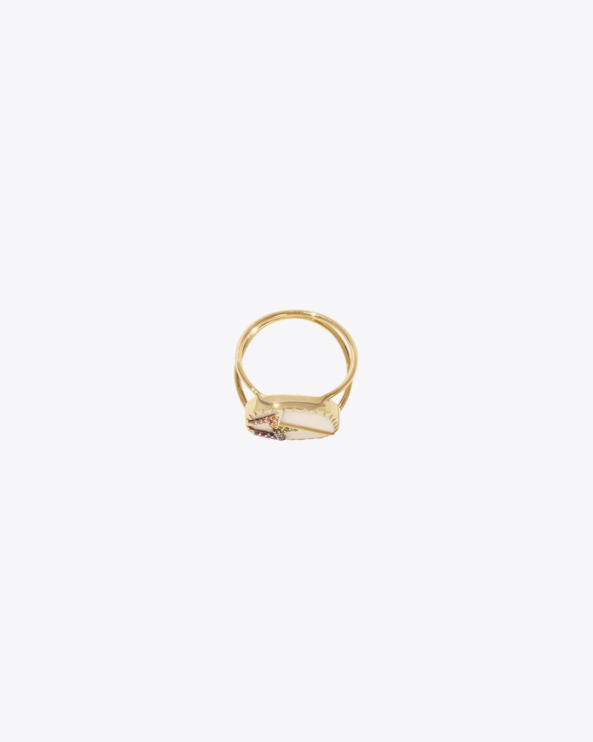 Pascale Monvoisin Bague Varda N°2 – Blanc Rainbow