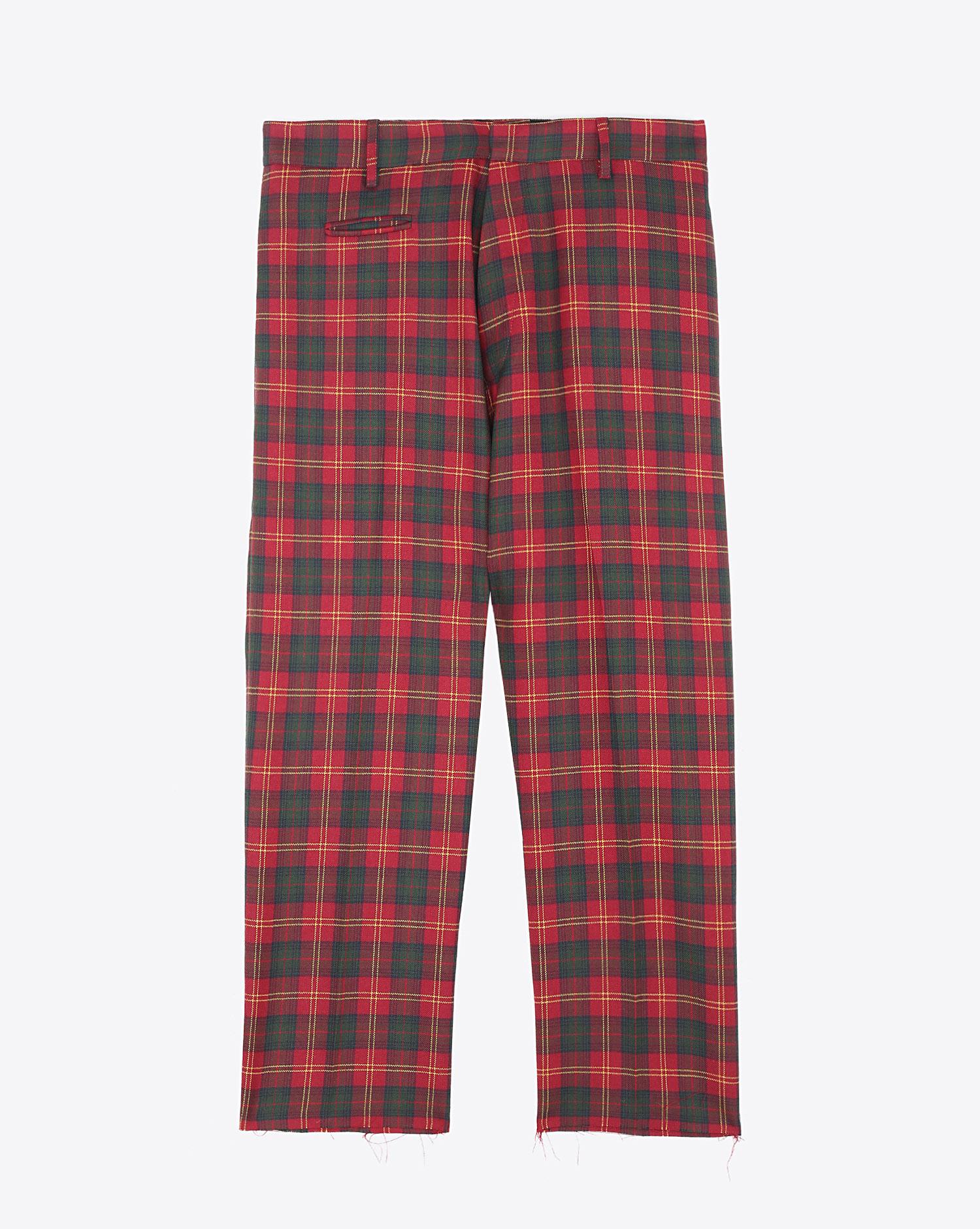 R13 Denim Pré-Collection Tailored Drop Trouser - Red Tartan