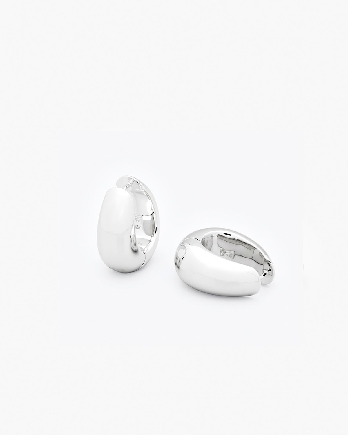 Tom Wood Ice Hoops Medium - Silver 