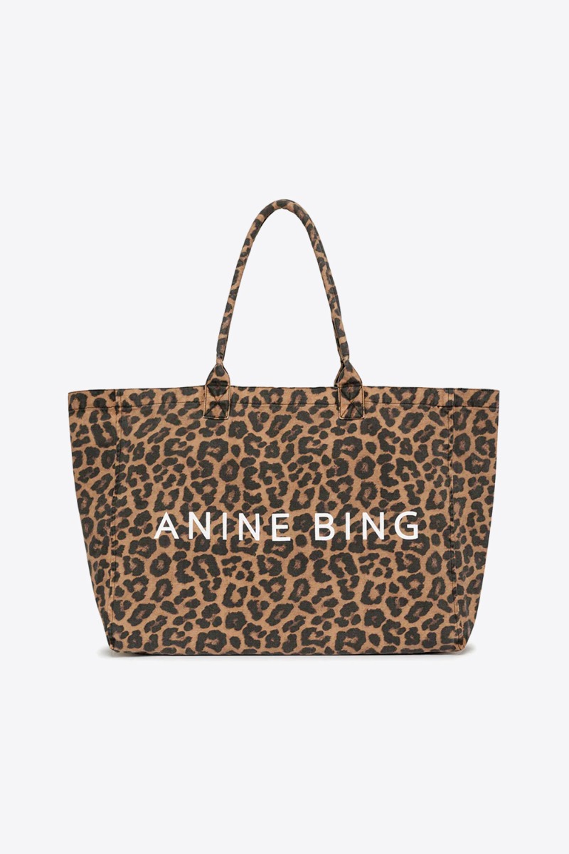 Anine Bing Cabas Leo En Toile – Léopard