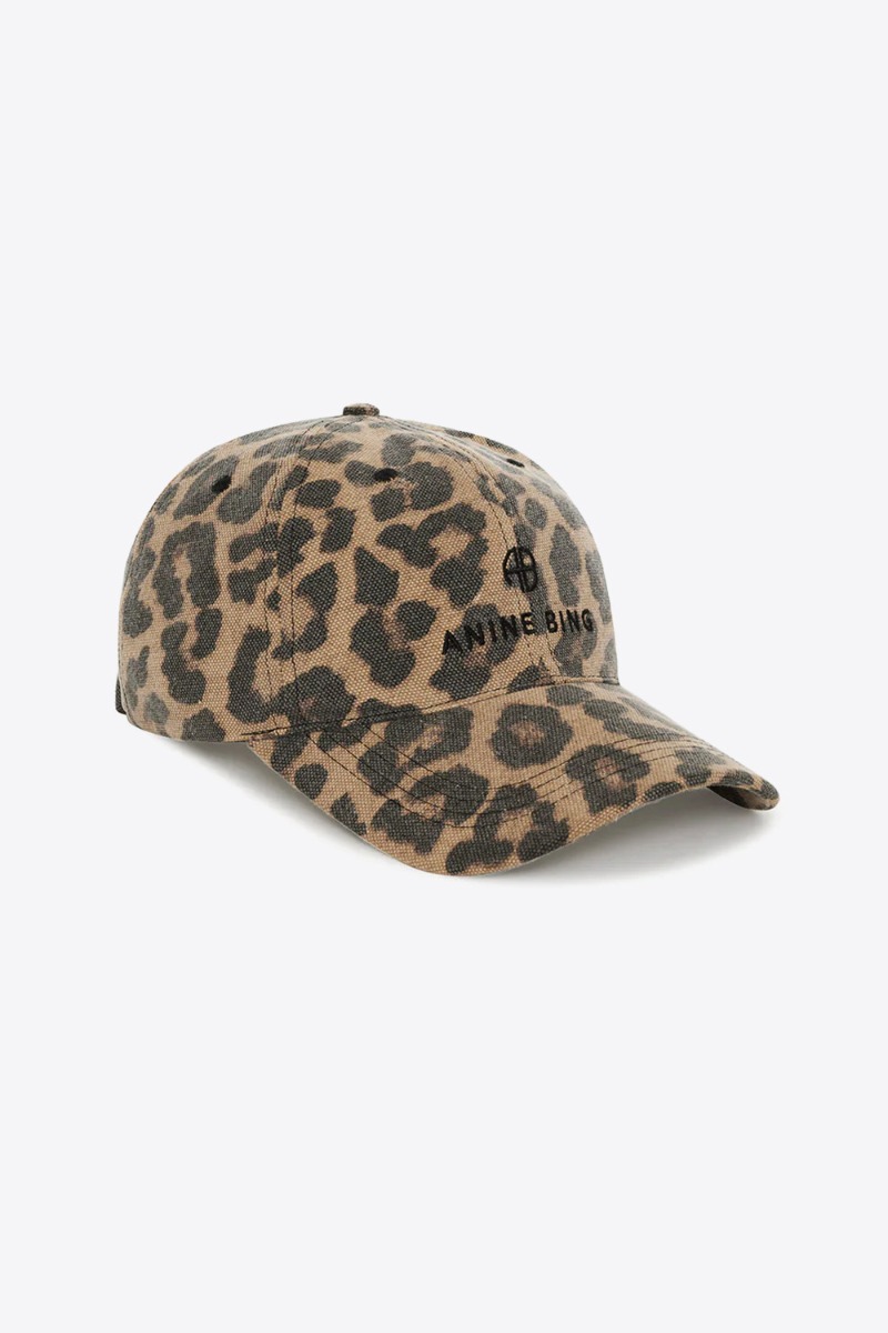 Anine Bing Casquette Jeremy – Léopard Marron