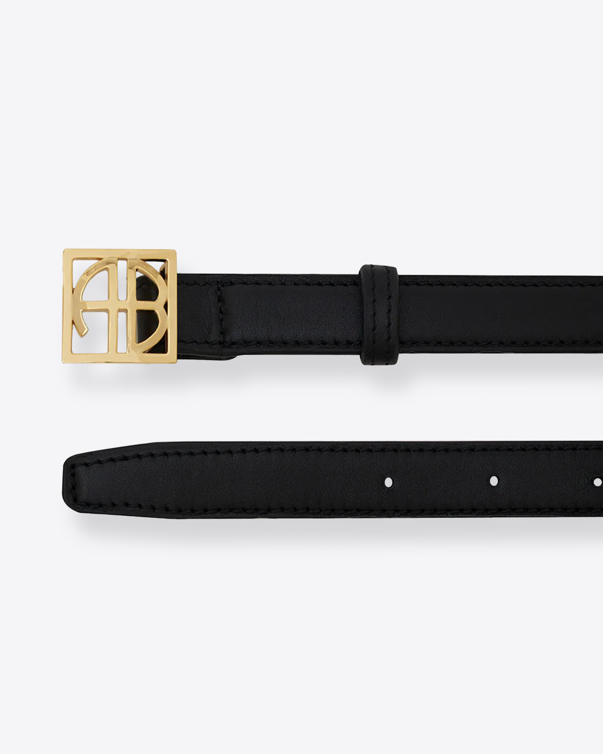 Anine Bing Ceinture Monogram AB – Noir
