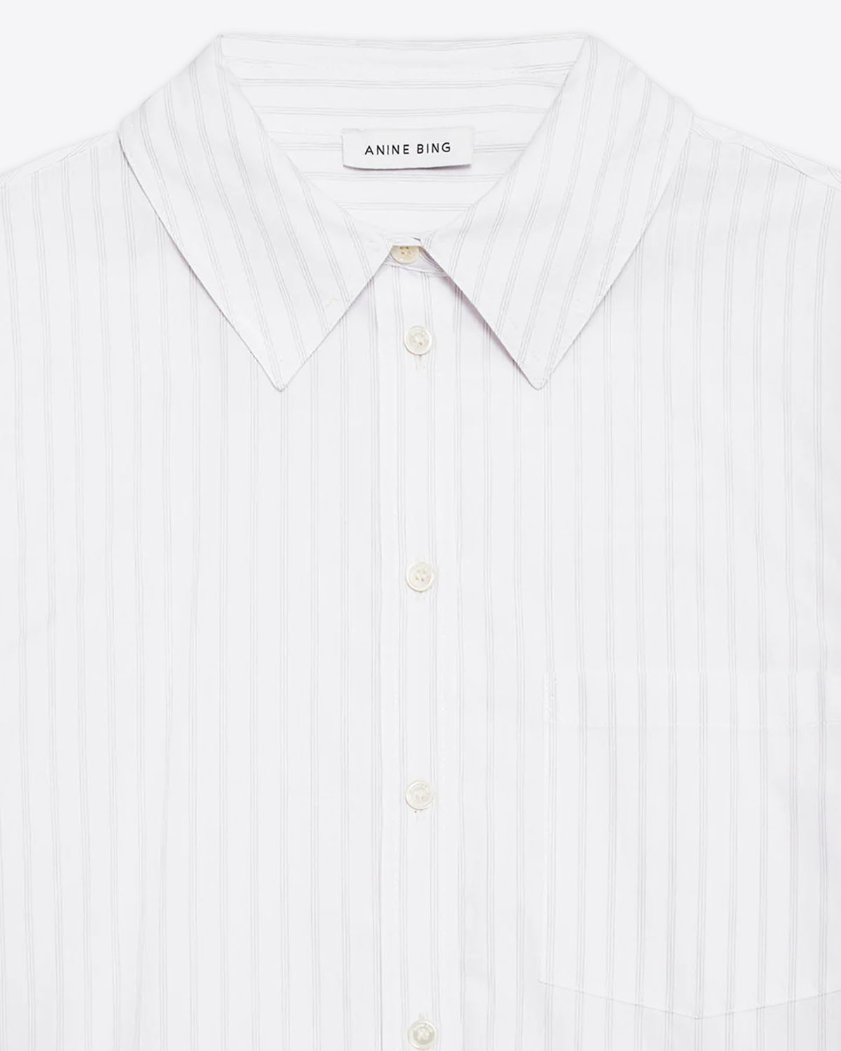Anine Bing Chemise Mika – Blanc Rayé Noir