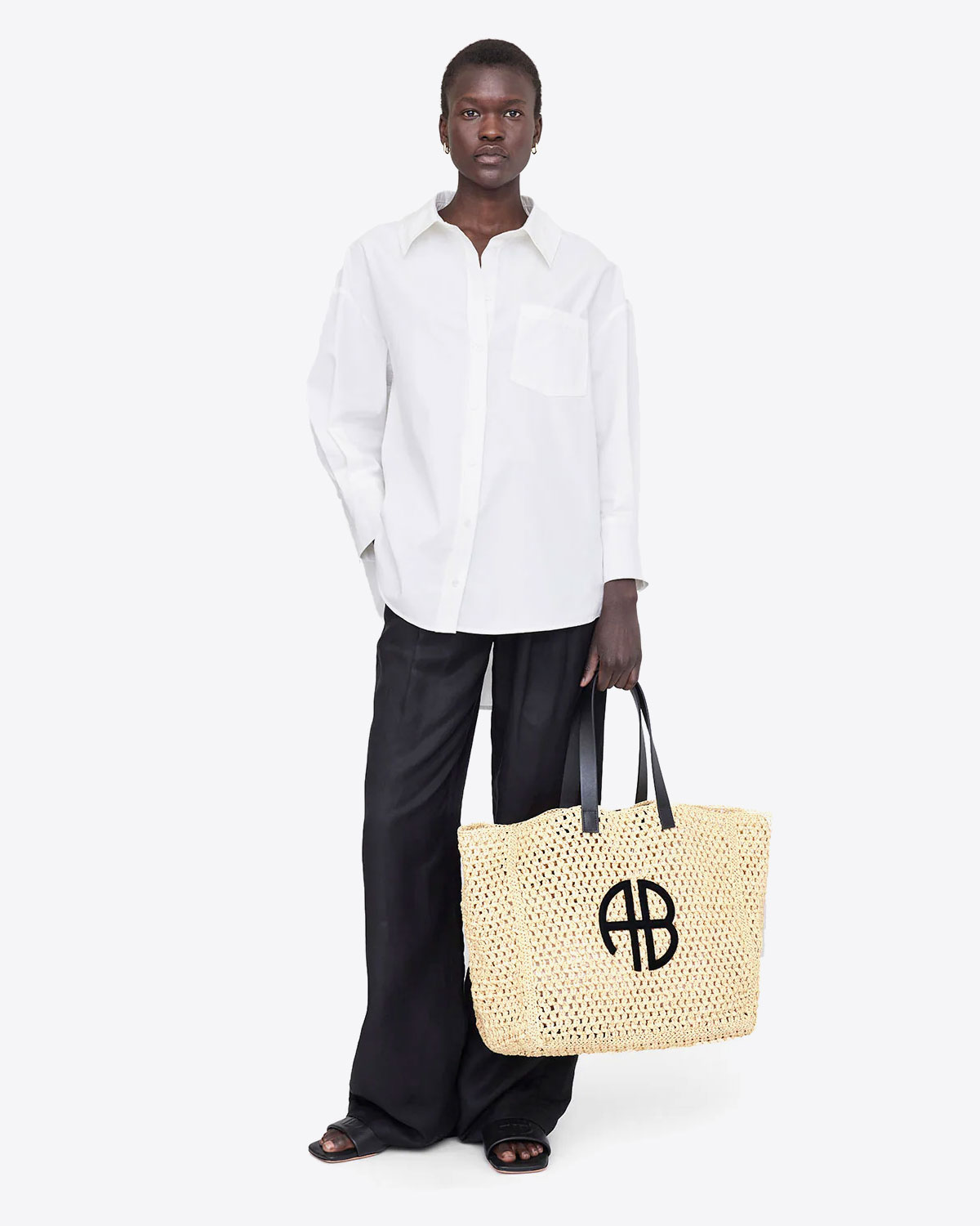 Anine Bing Sac Rio Tote Large – Naturel