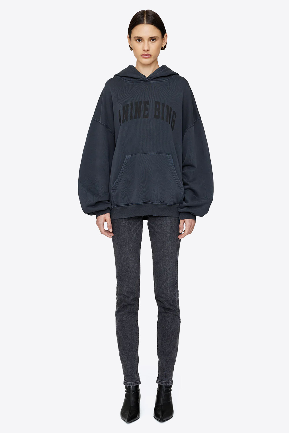 Anine Bing Sweatshirt Harvey – Noir Délavé