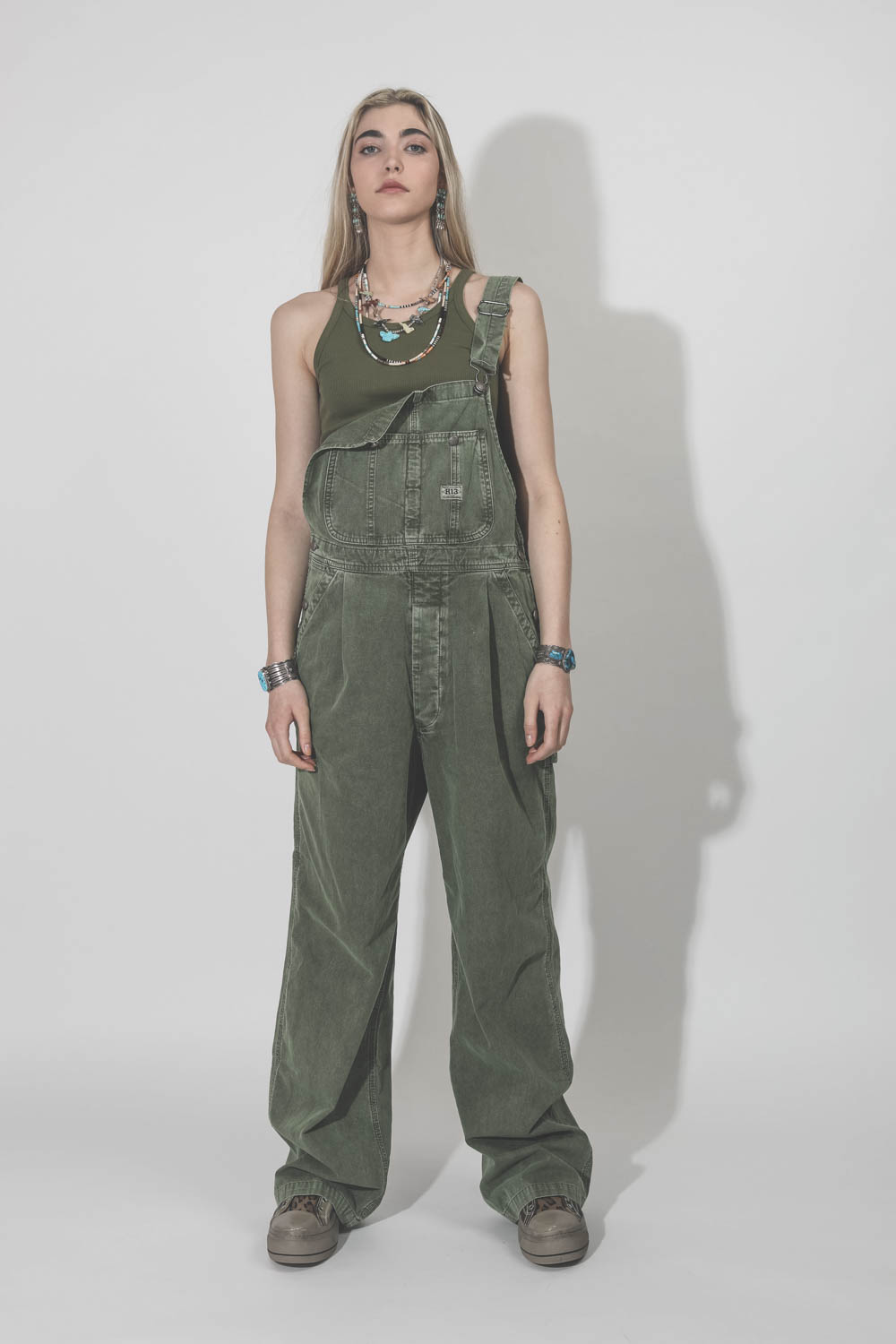 Ragdoll LA Racer Back Tank – Army Green