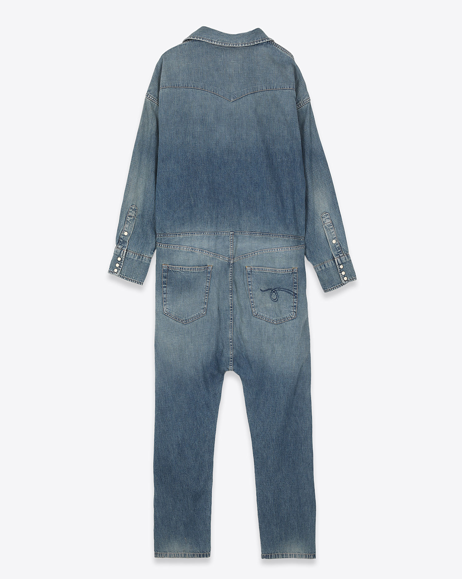 R13 Cowboy Drop Jumpsuit - Dekalb Blue
