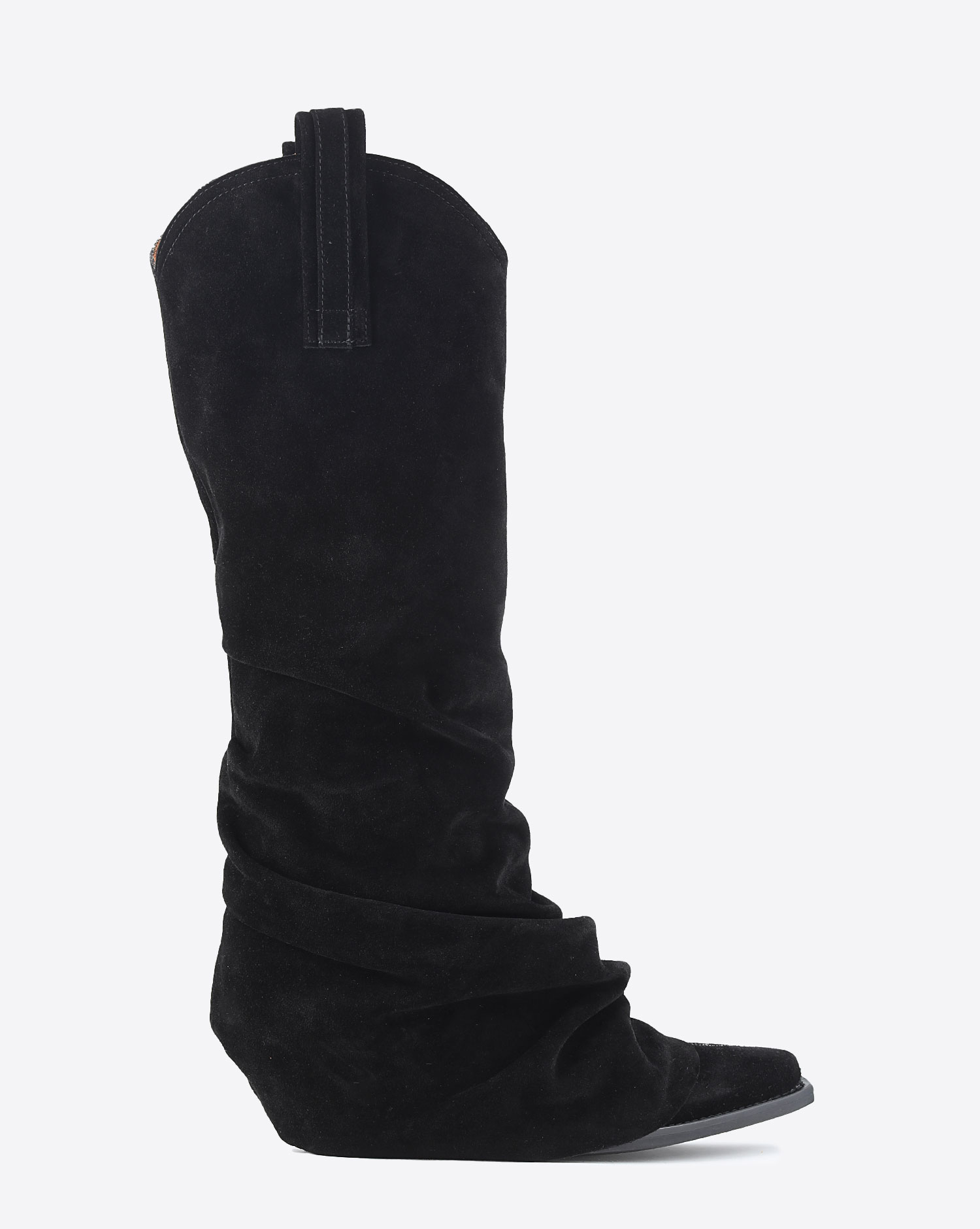 R13 Boots Cowboy Suede – Noire