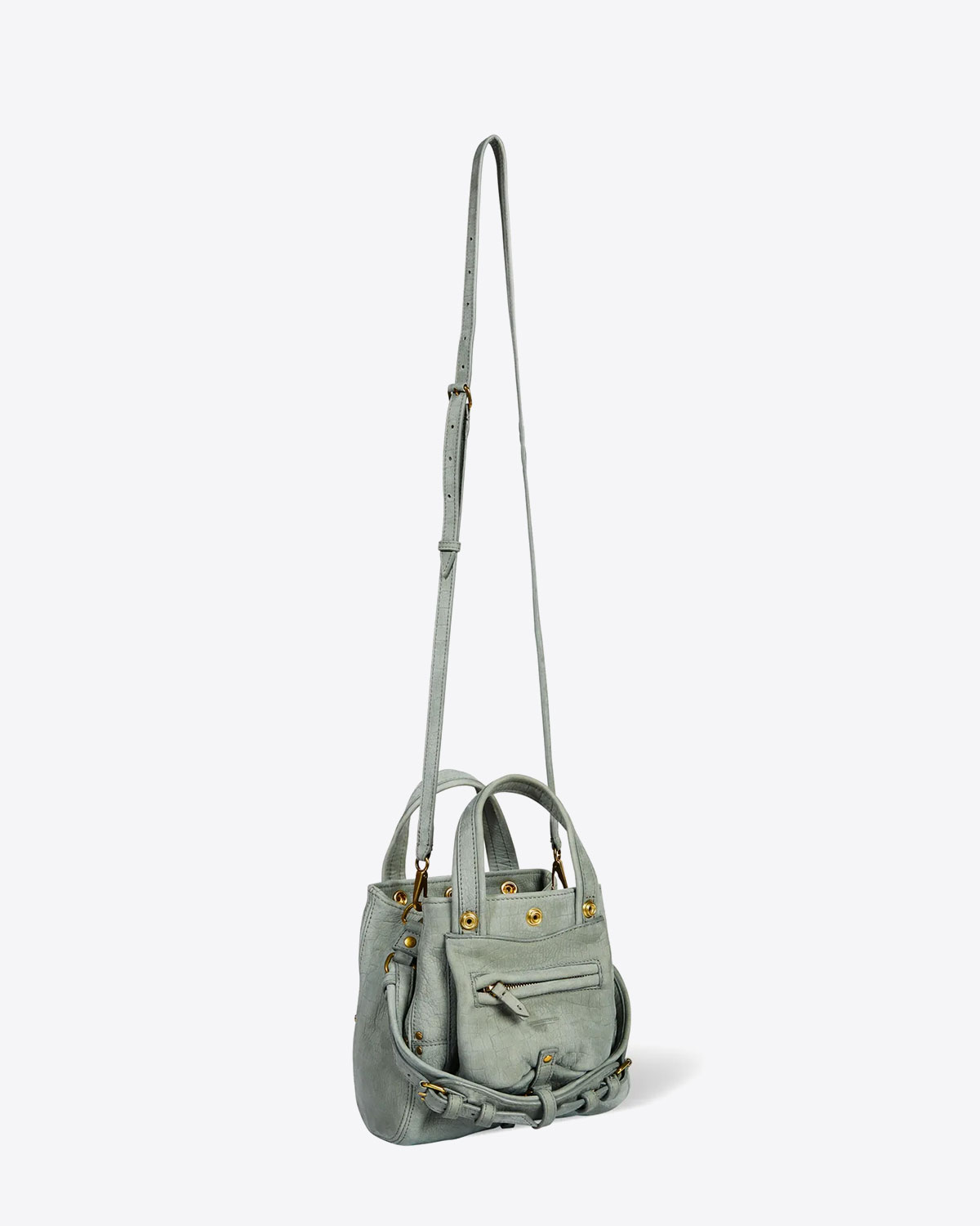 Jérôme Dreyfuss Sac Billy Nano – Bullskin Croco Amande