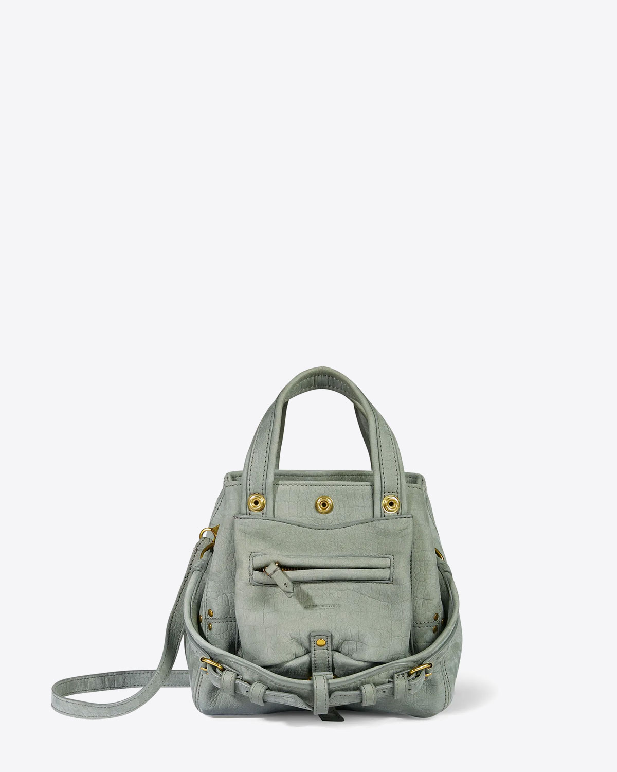 Jérôme Dreyfuss Sac Billy Nano –  Cuir Suédé Croco Amande