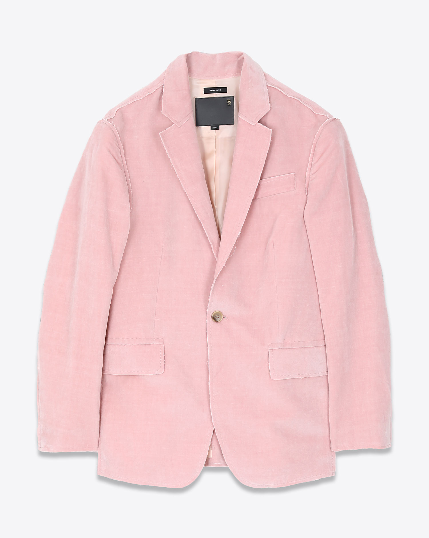 R13 Denim Blazer Velours – Rose
