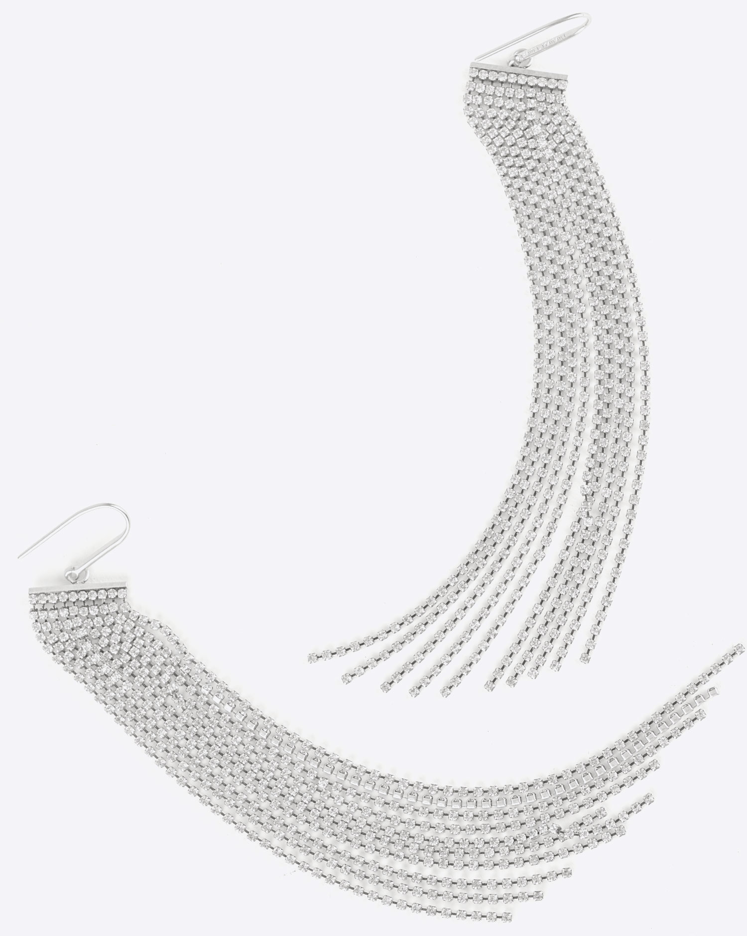 Isabel Marant Boucles d'Oreilles Charming Lady Cascade – Métal Argenté et Strass