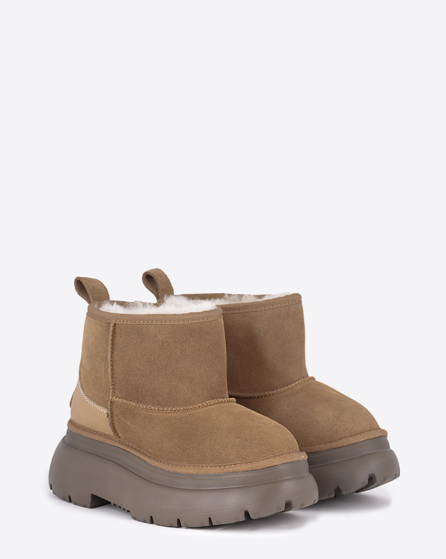 R13 Boots Chunky Fourrées – Marron Clair