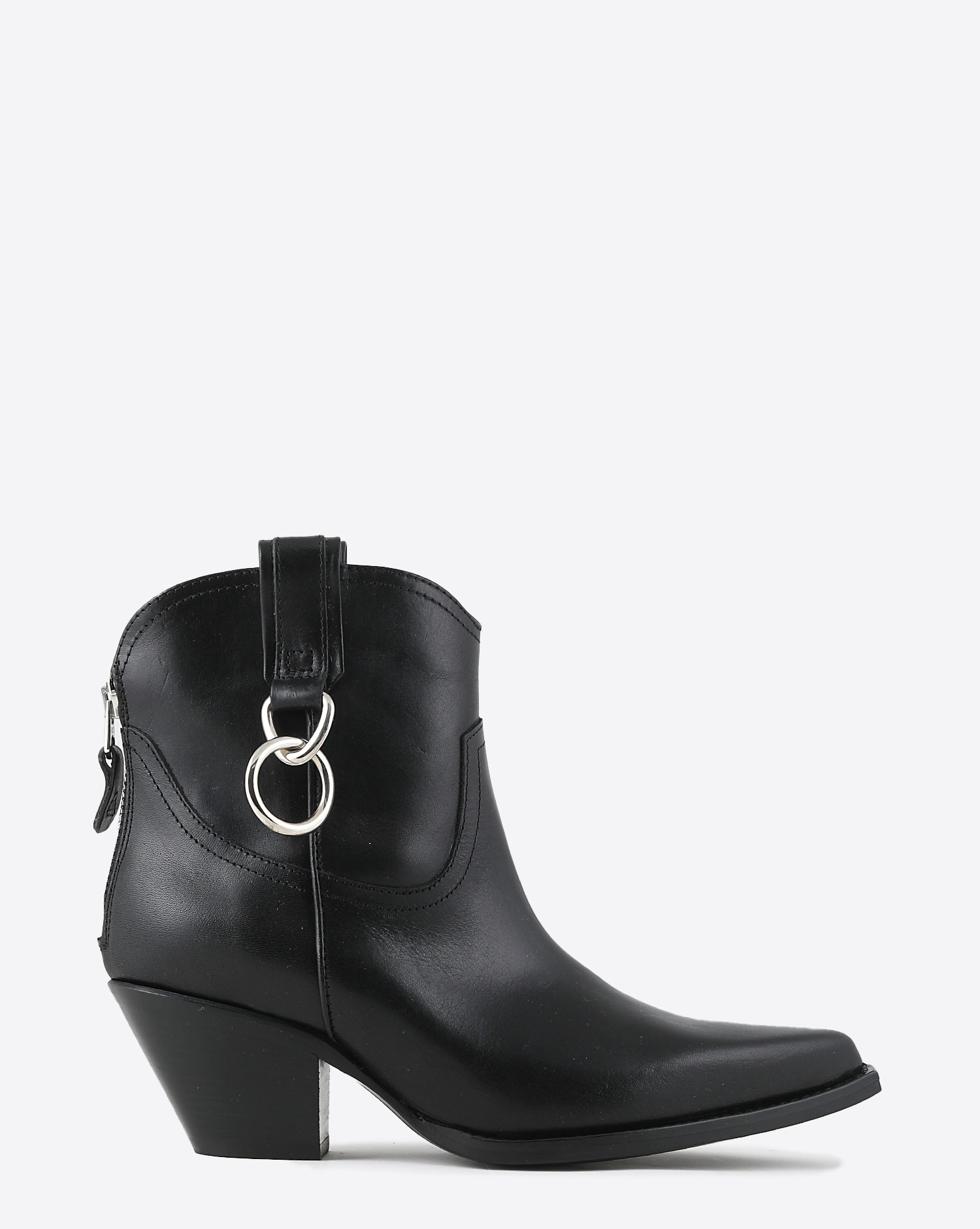 R13 Boots Cowboy W/Ring – Noire