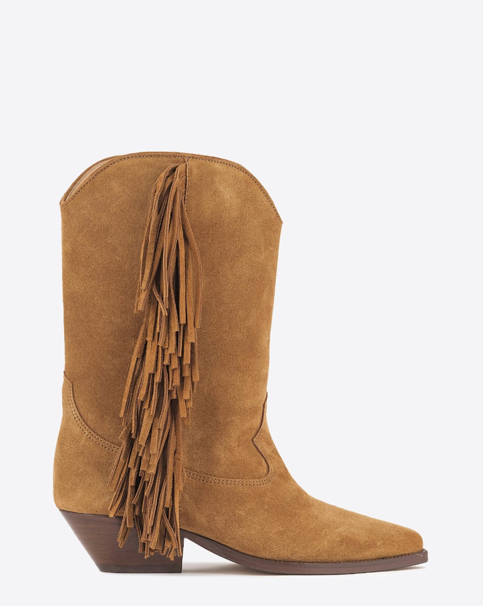 Isabel Marant Boots Duerto – Franges Cognac