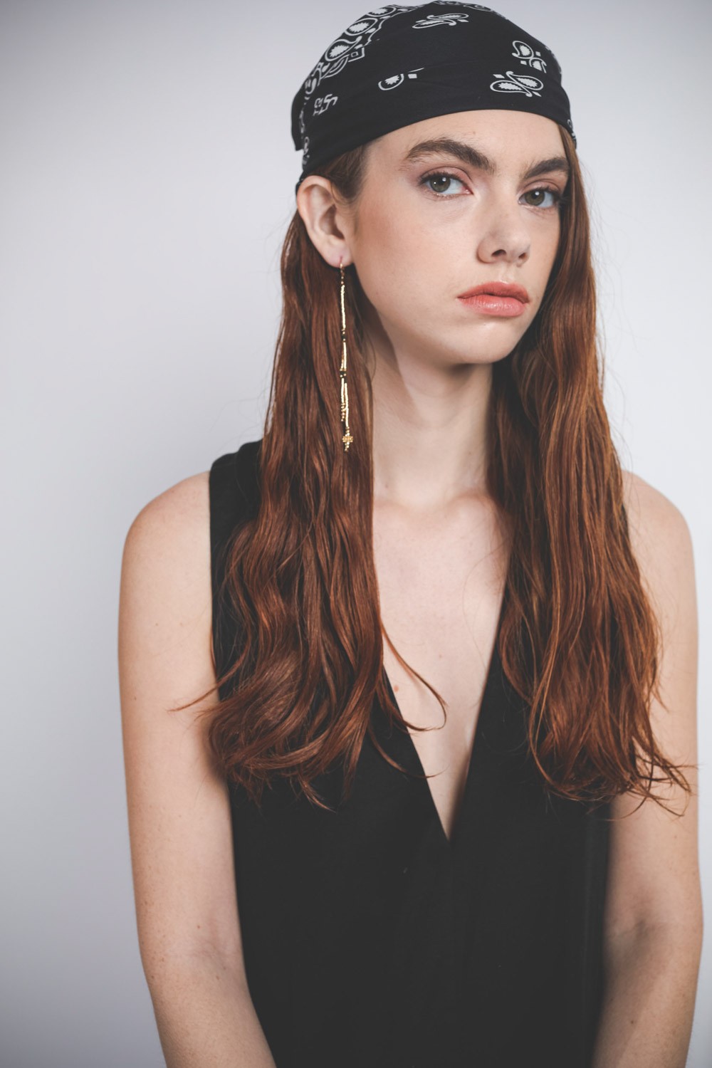 R13 Denim Collection R13 Logo Silk Bandana - Black