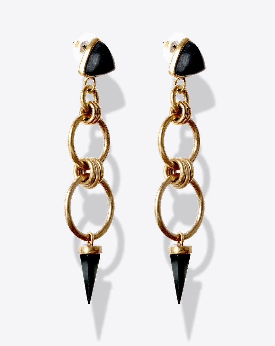 Isabel Marant Boucles d'Oreilles Be With You Medium – Métal Doré Noir
