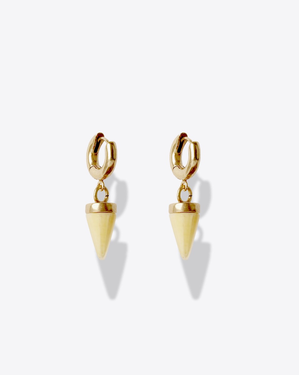 Isabel Marant Boucles d'Oreilles Be With You Small – Métal Doré Ecru