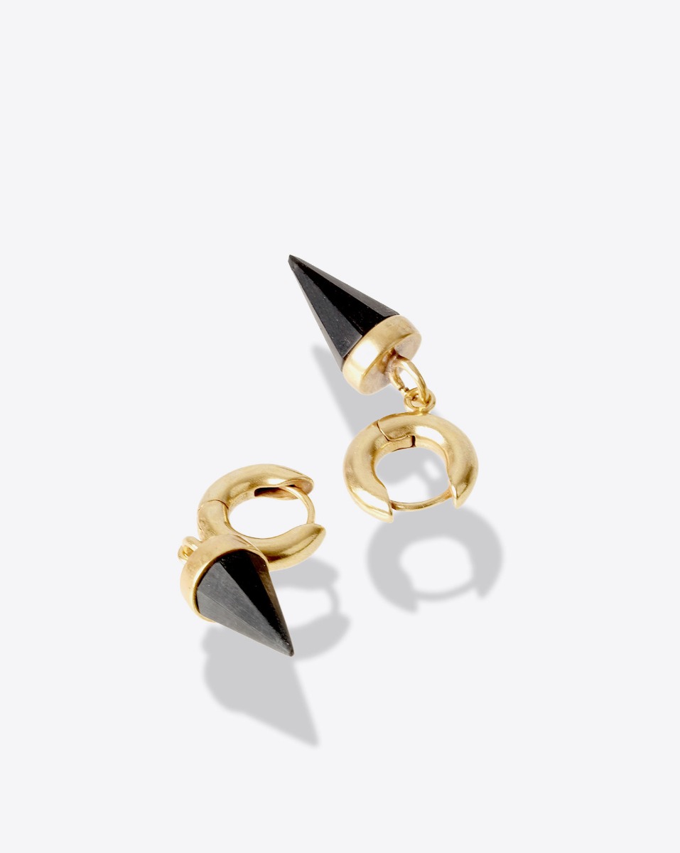 Isabel Marant Boucles d'Oreilles Be With You Small – Métal Doré Noir