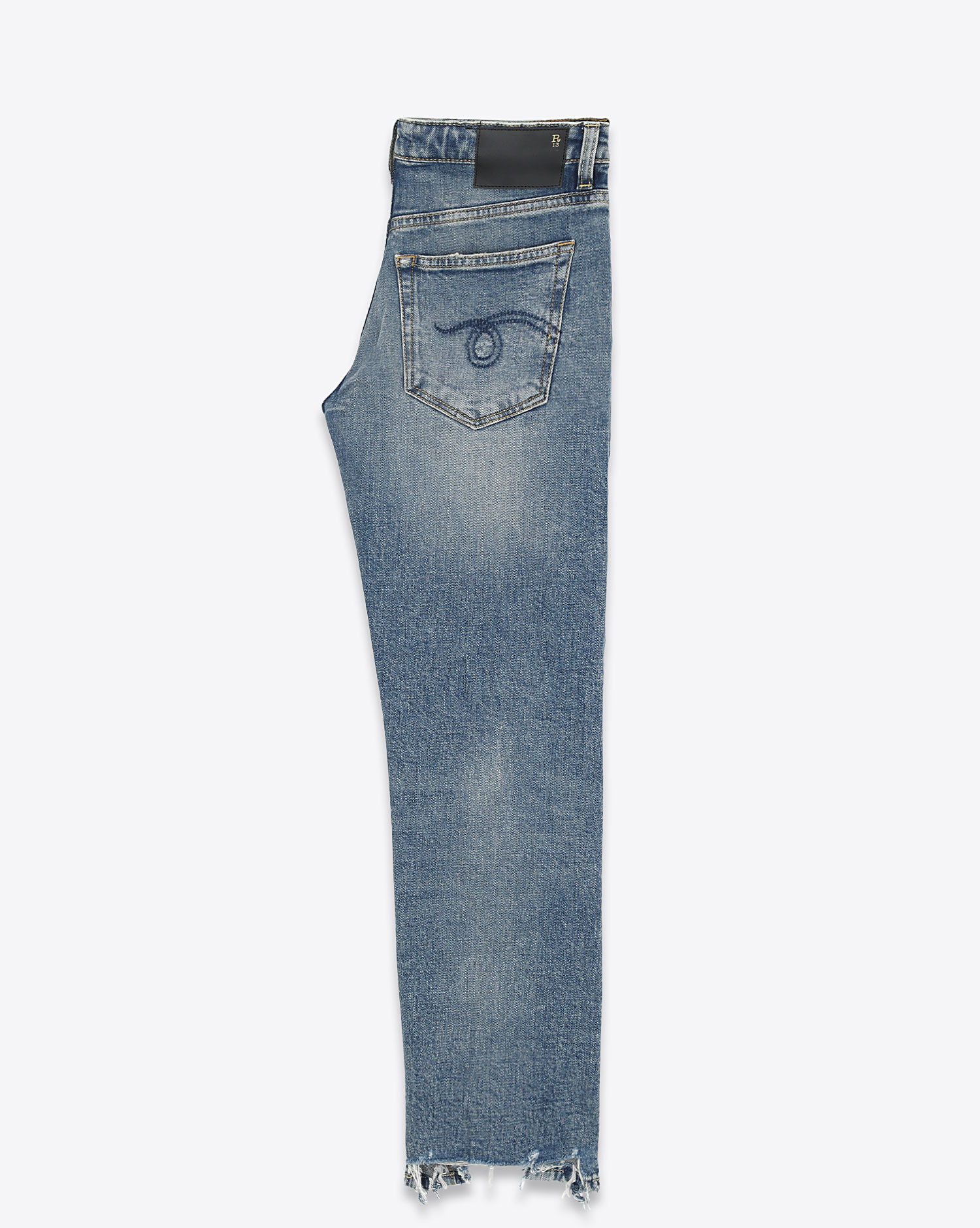 R13 Jean Boy Straight With Rips – Carlton