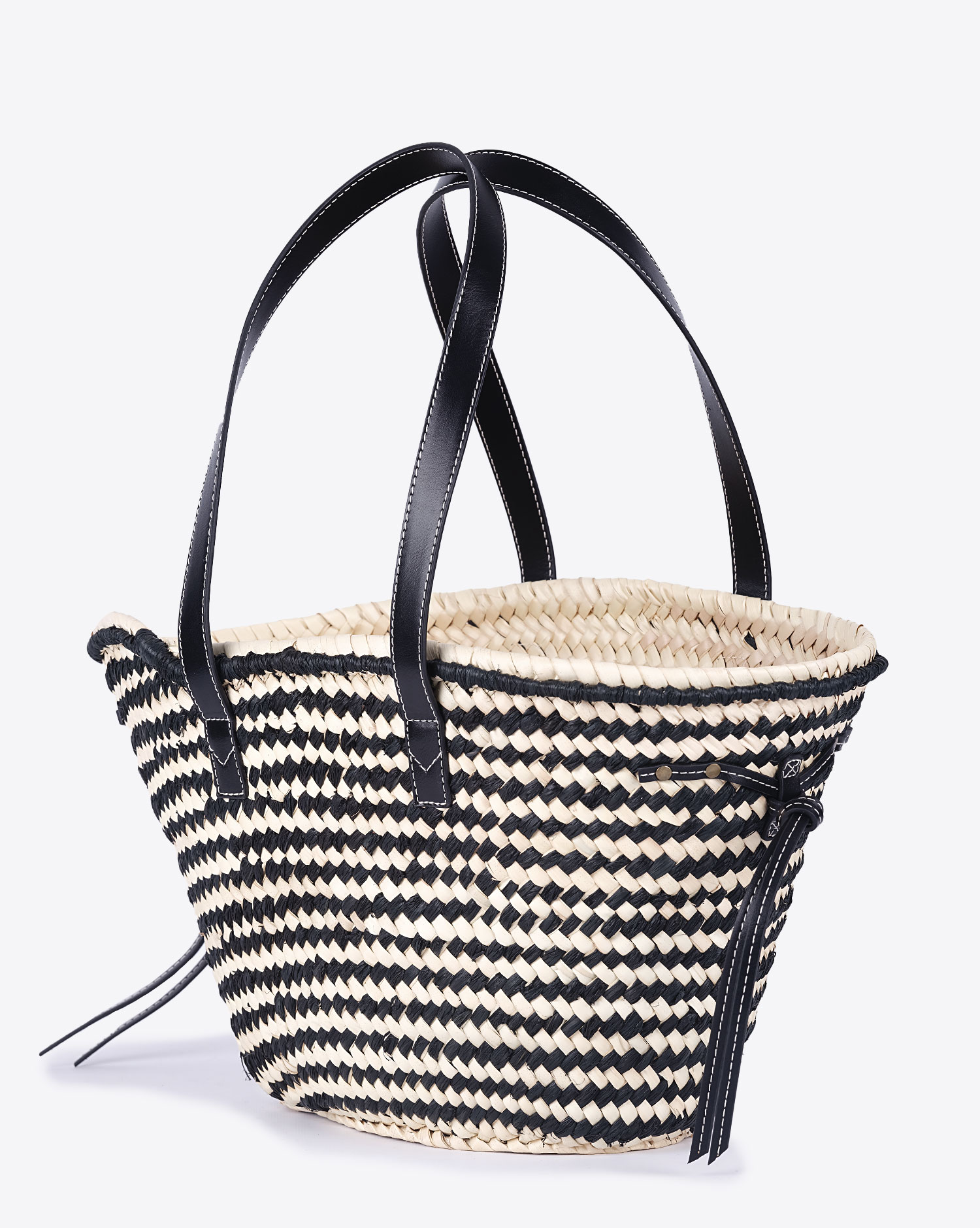 Isabel Marant Sac Cadix Médium Rayé – Naturel Noir