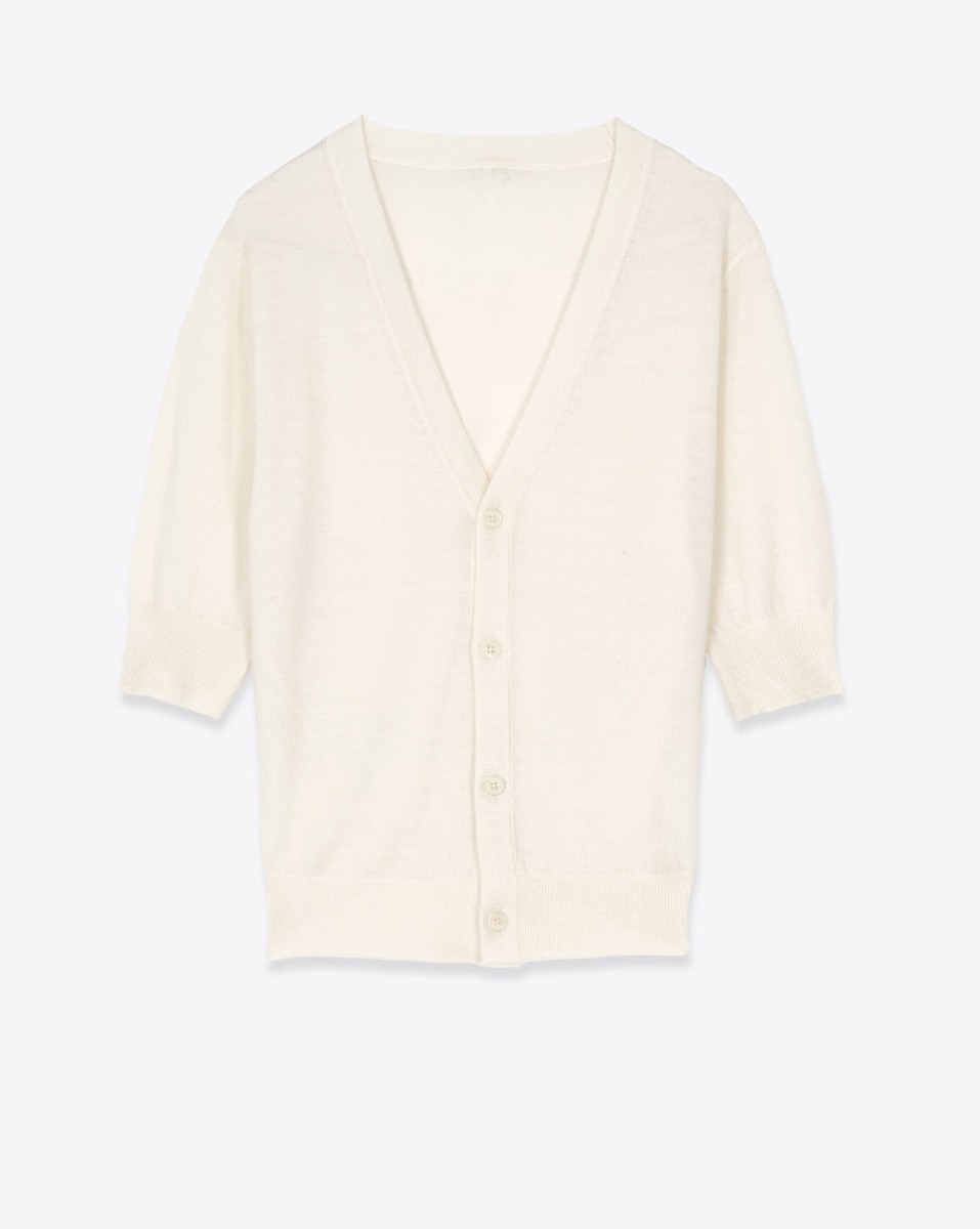 R13 Cardigan Elbow Sleeve – Crème