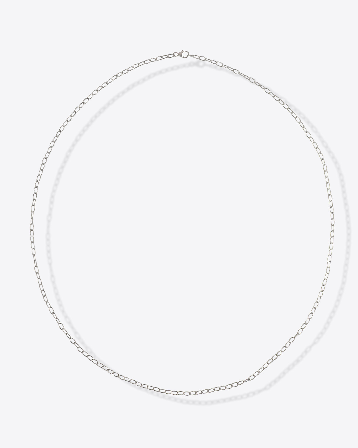 De jaegher Chaine Maille Torsadée 65cm – Argent Noirci
