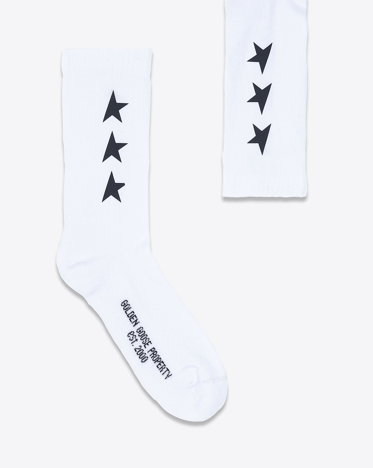Golden Goose Chaussettes Etoiles – Blanc Noir 10283