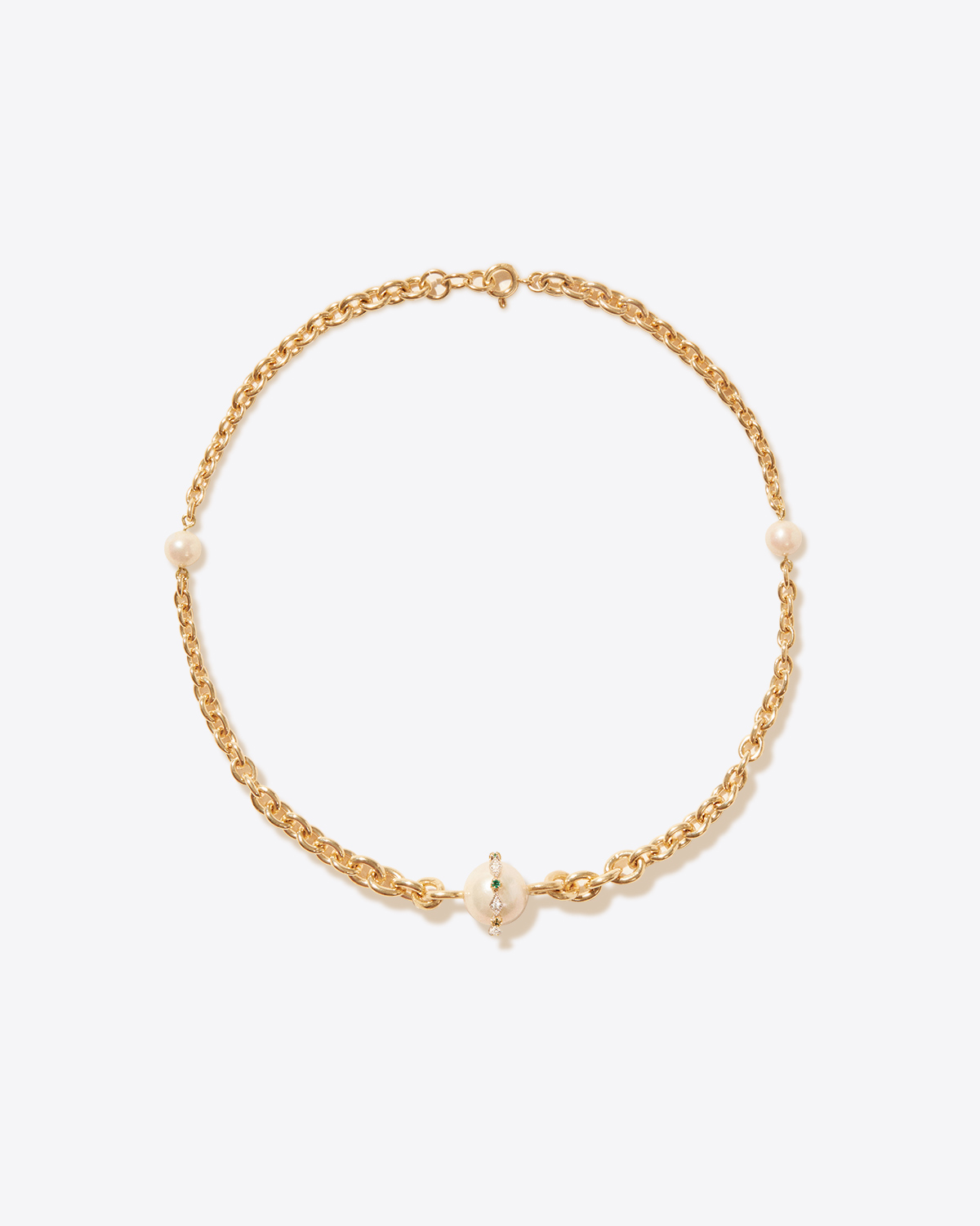 Pascale Monvoisin Collier Chelsea N°3 – Diamants Emeraudes