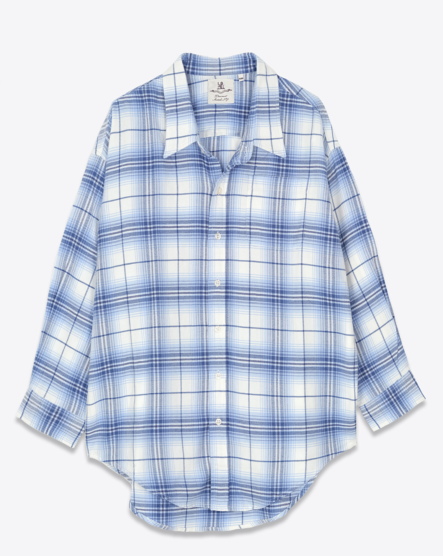 Denimist Chemise Button Front – Bleu Blanc Plaid