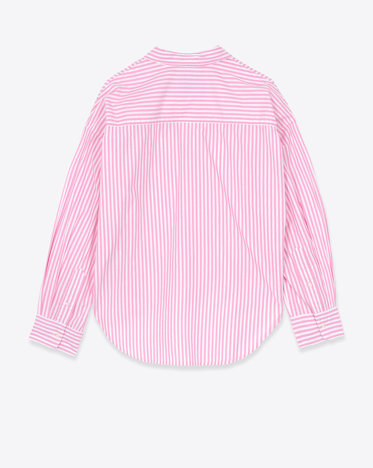 Denimist Chemise Courte – Rayé Rose Blanc