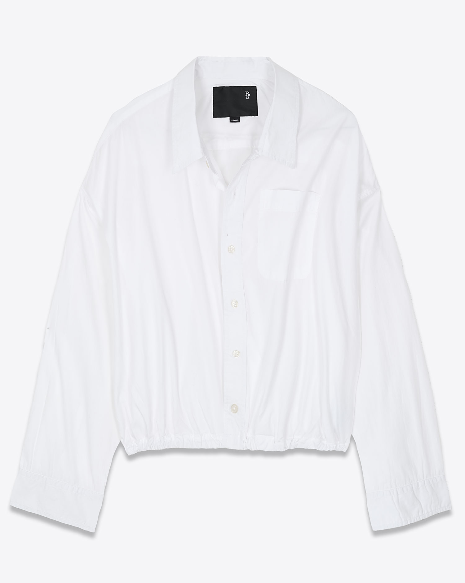 R13 Chemise Crossover Bubble – Blanc