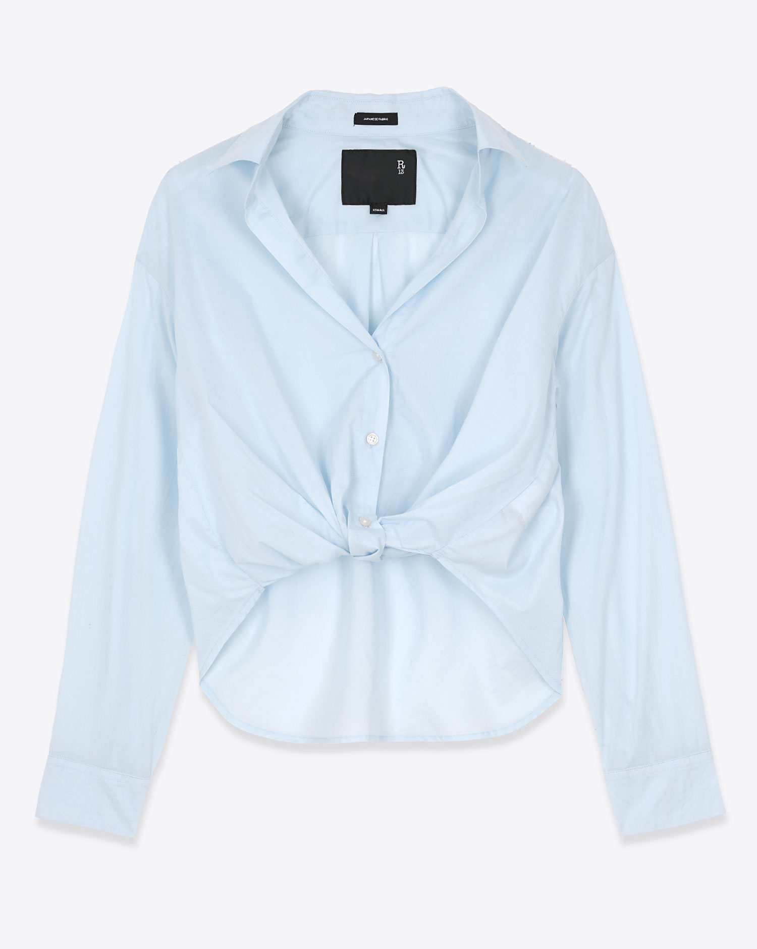 R13 Chemise Twisted Front – Bleu Clair