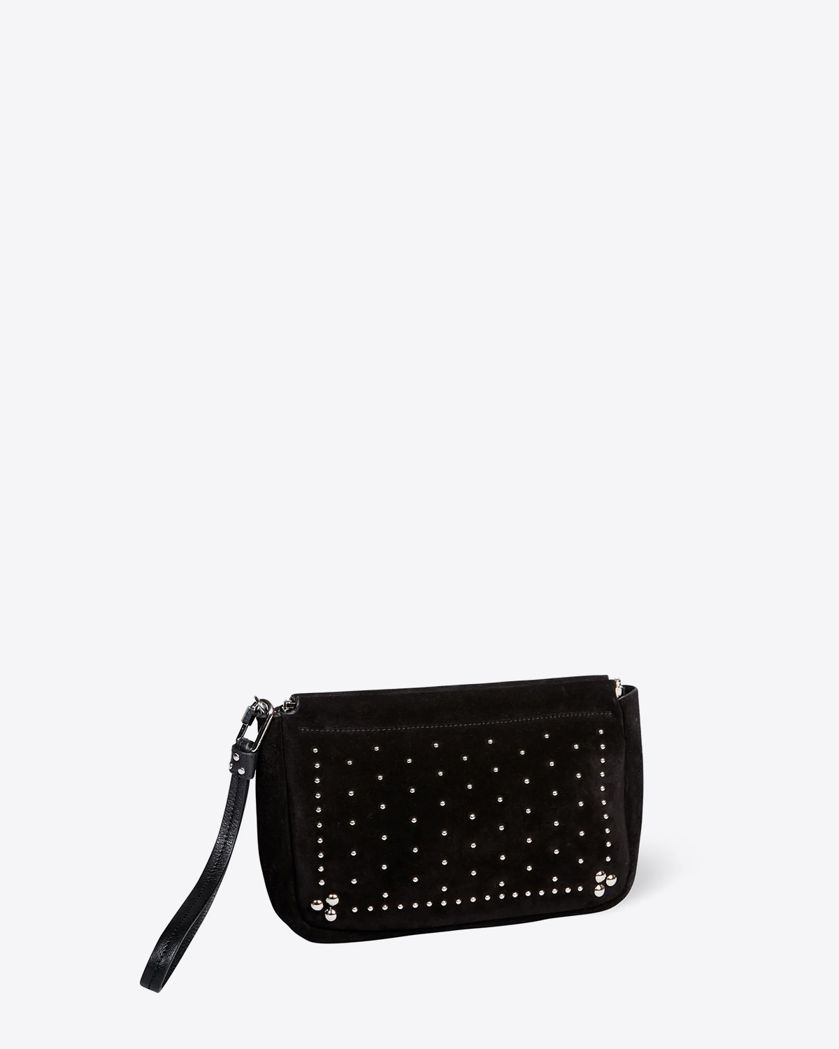 Jérôme Dreyfuss Pochette Clap L – Cuir SuédéTaos Silver